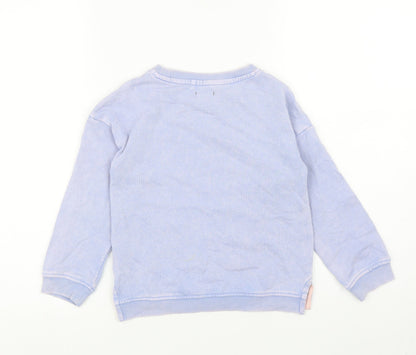 Next Girls Blue Cotton Pullover Sweatshirt Size 6 Years Pullover - Kindness Is My Super Power