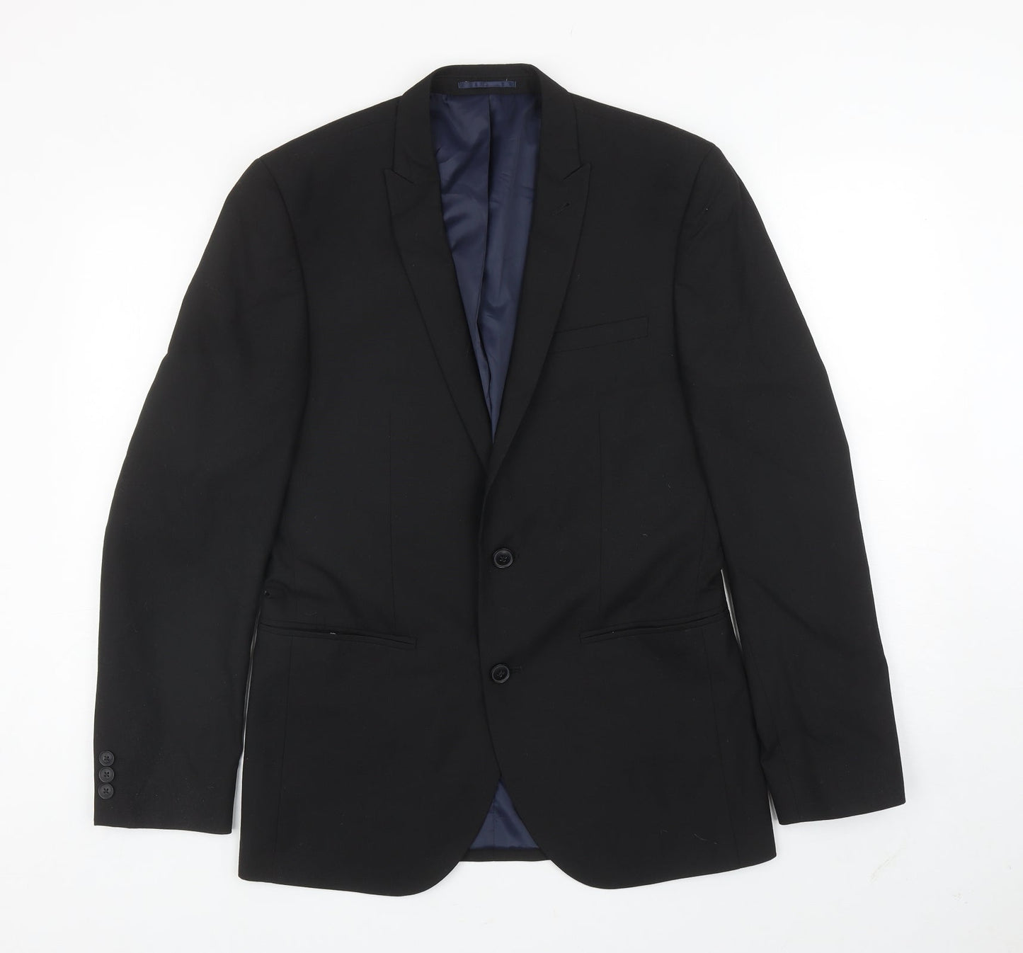 NEXT Mens Black Polyester Jacket Blazer