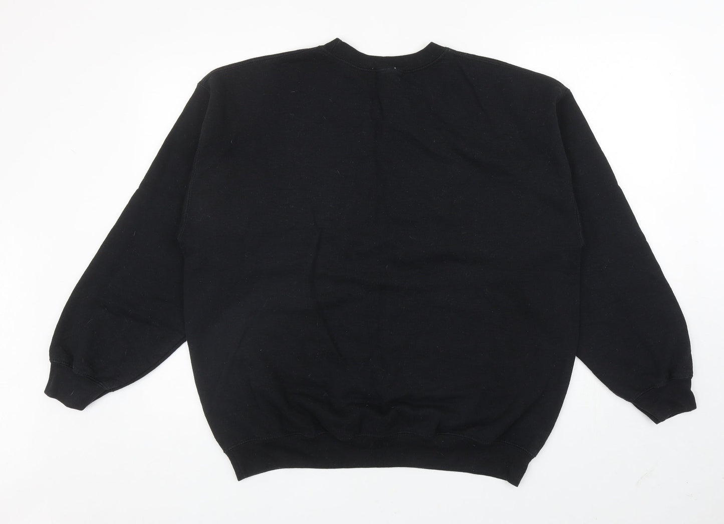 Topshop Womens Black Polyester Pullover Sweatshirt Size L Pullover