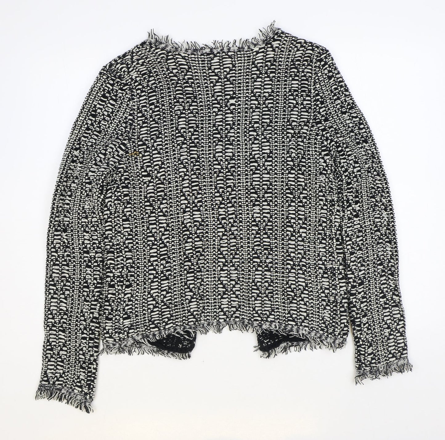 Atmosphere Womens Black Geometric Jacket Size 12