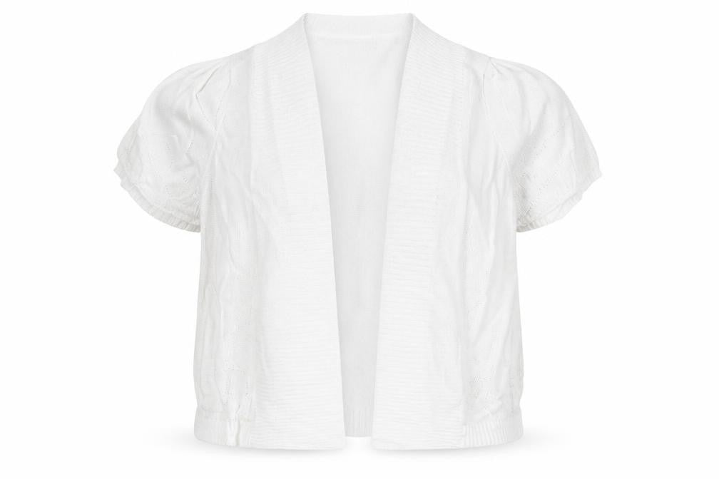 Marks & Spencer Womens White V-Neck Viscose Cardigan Jumper Size 14