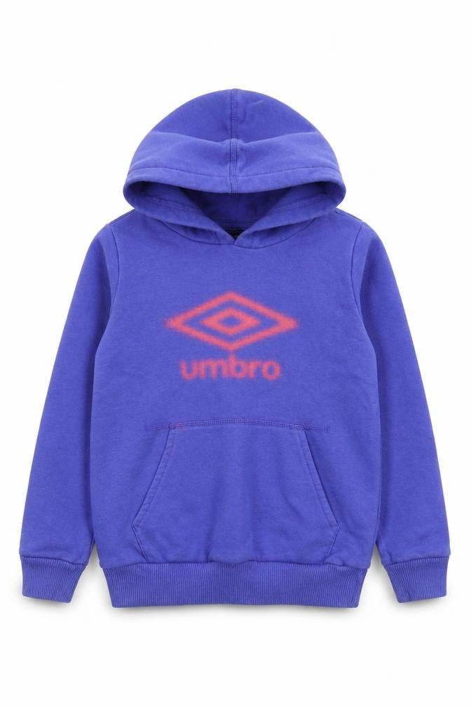 Umbro Boys Blue Polyester Pullover Hoodie Size 6-7 Years Pullover