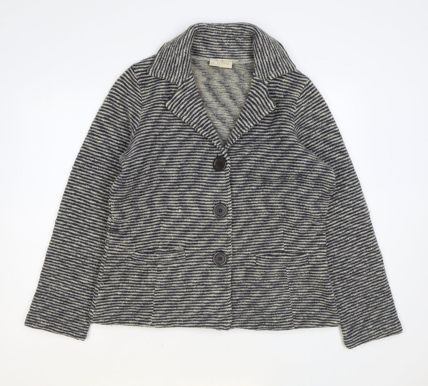 Adini Womens Multicoloured Geometric Jacket Size 12 Button