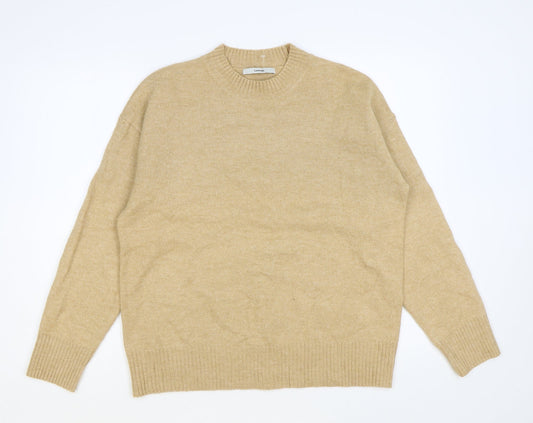 George Womens Brown Round Neck Polyester Pullover Jumper Size M