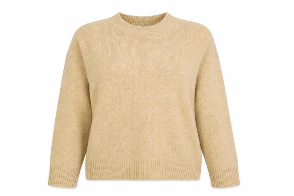 George Womens Brown Round Neck Polyester Pullover Jumper Size M