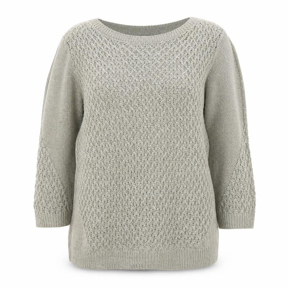 Per Una Womens Beige Round Neck Acrylic Pullover Jumper Size 14
