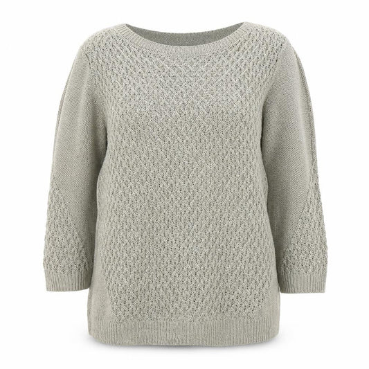 Per Una Womens Beige Round Neck Acrylic Pullover Jumper Size 14