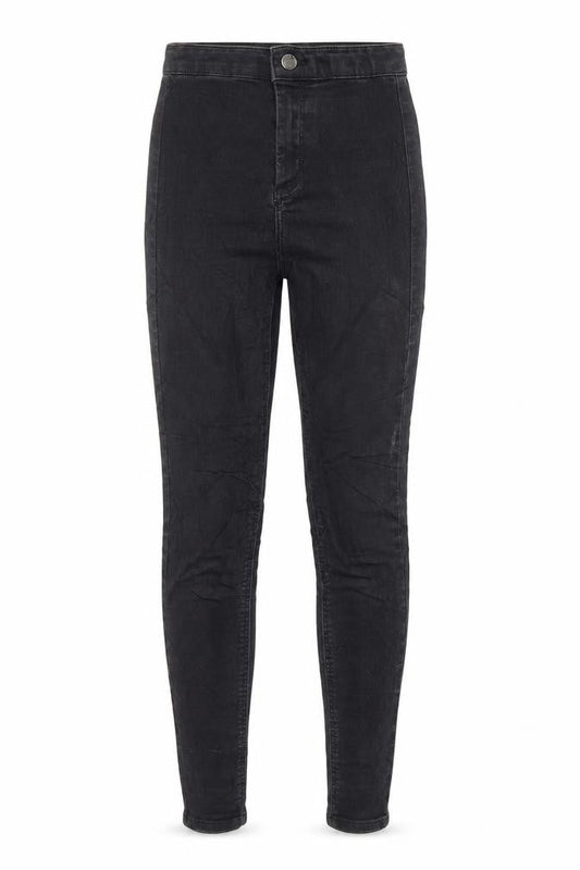 Topshop Womens Black Cotton Skinny Jeans Size 26 in L30 in Regular Zip
