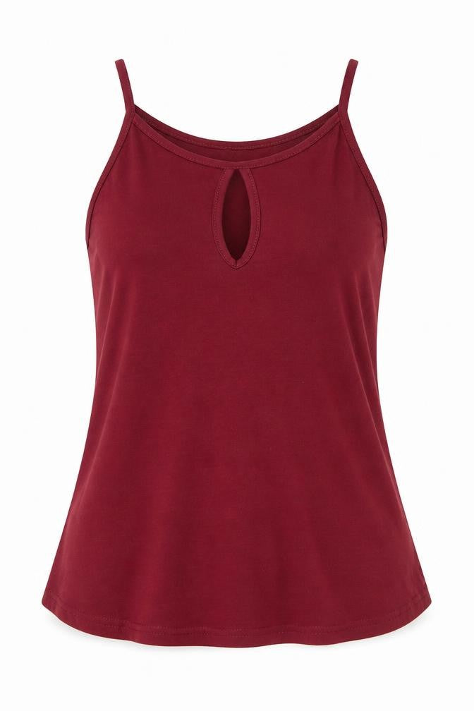 Preworn Womens Red Polyester Basic T-Shirt Size L Scoop Neck