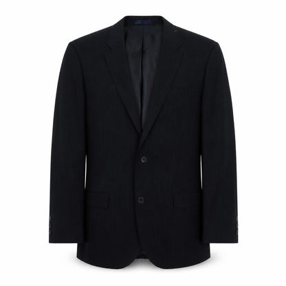 B&W Mens Blue Striped Polyethylene Jacket Suit Jacket Size M