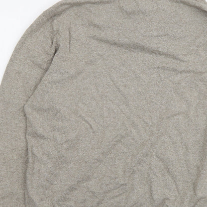 Next Mens Beige Collared Cotton Pullover Jumper Size M