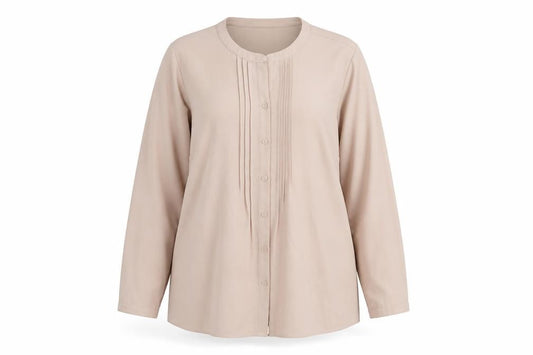 Marks and Spencer Womens Pink Polyester Basic Button-Up Size 18 Round Neck
