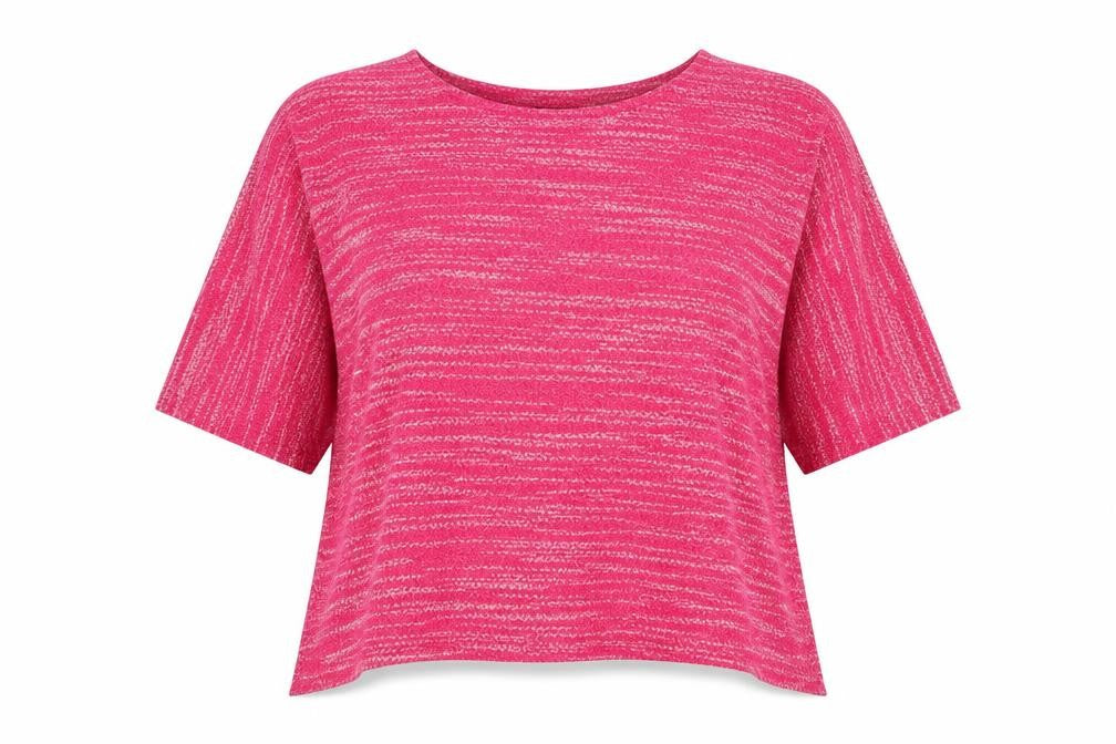 Saloos Womens Pink Polyester Basic Blouse Size 14 Boat Neck