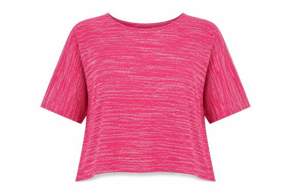 Saloos Womens Pink Polyester Basic Blouse Size 14 Boat Neck