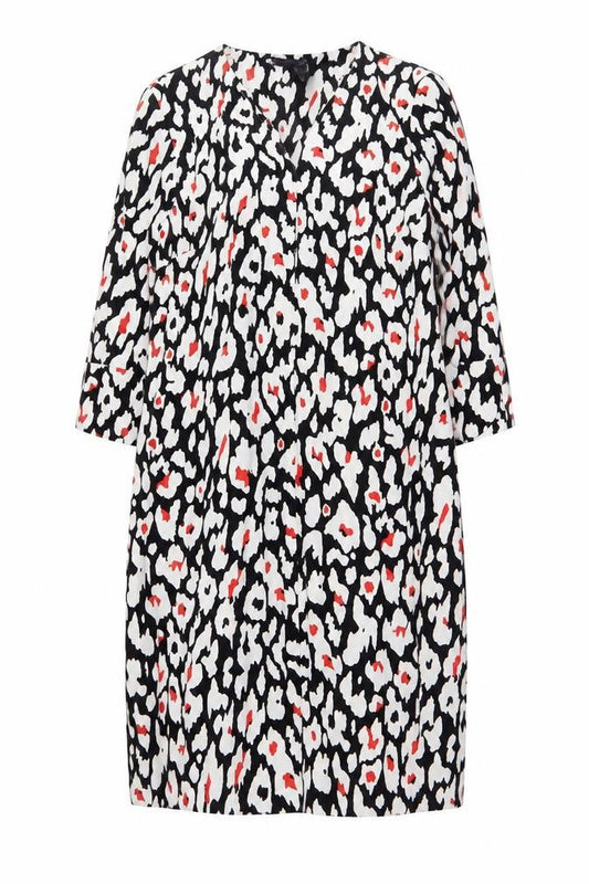 Marks and Spencer Womens Multicoloured Geometric Polyester A-Line Size 12 V-Neck Pullover