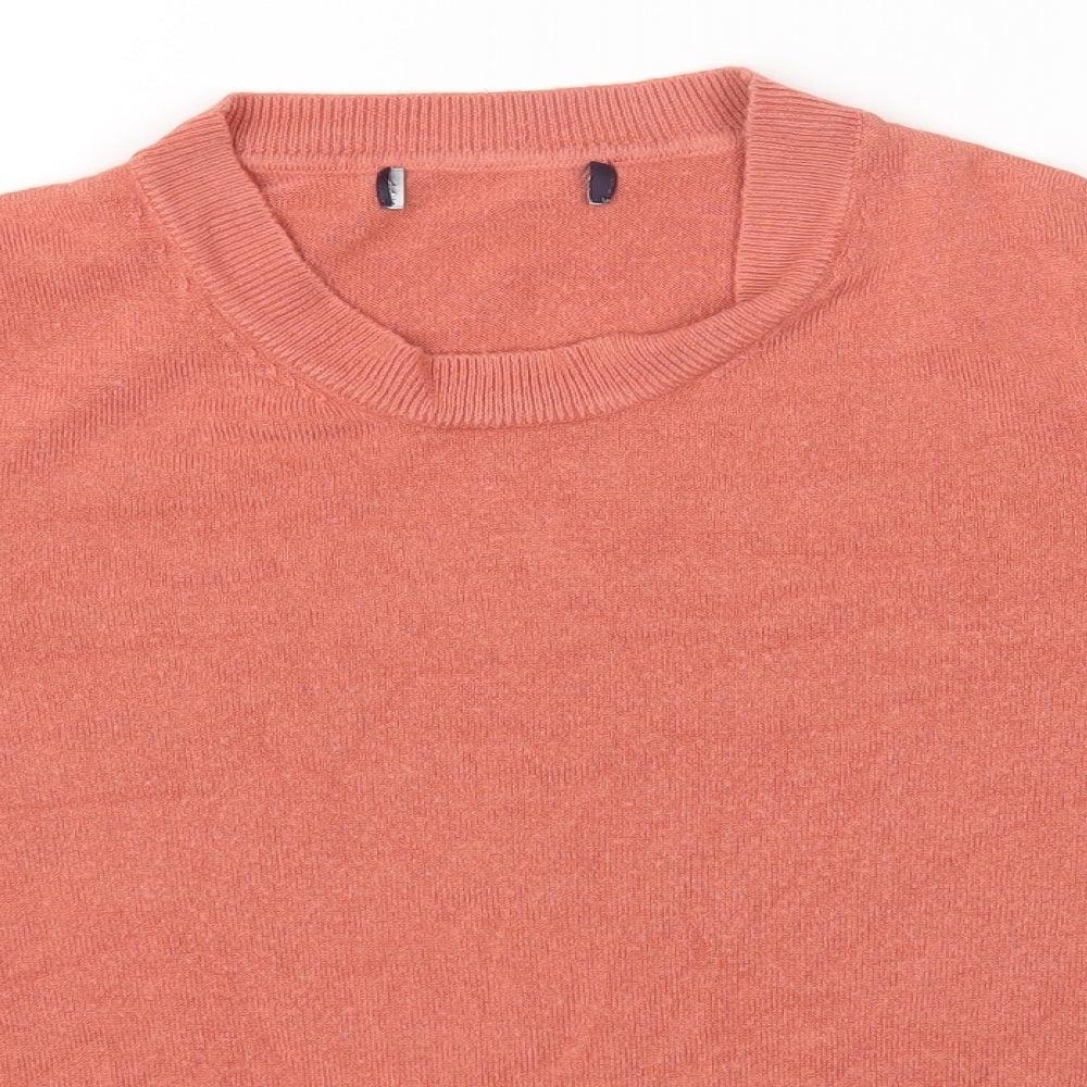 Marks and Spencer Womens Pink Round Neck Acrylic Pullover Jumper Size 16