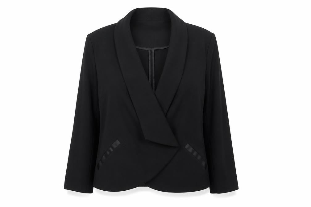 Luxe Womens Black Jacket Blazer Size 16