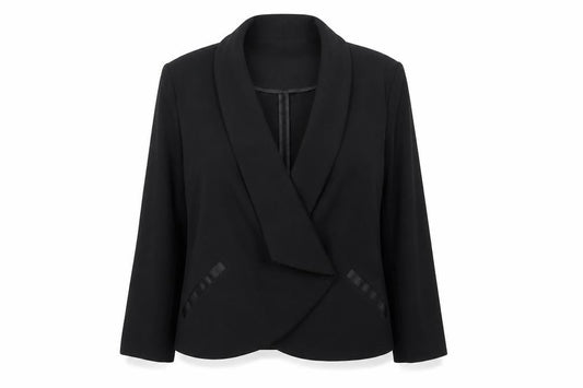 Luxe Womens Black Jacket Blazer Size 16