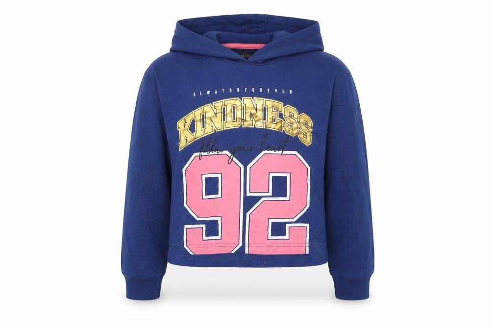 Studio Girls Blue Cotton Pullover Hoodie Size 12-13 Years Pullover