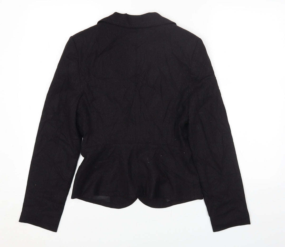 IEN LONDON Womens Black Jacket Blazer Size 8 Button