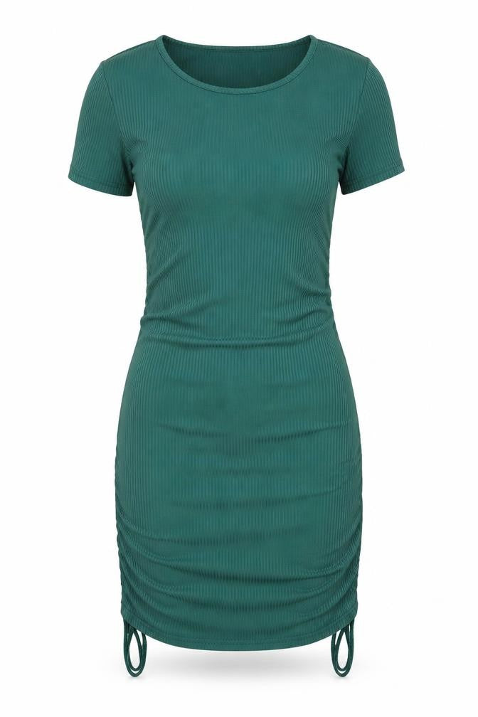 SheIn Womens Green Polyester Bodycon Size S Round Neck Pullover