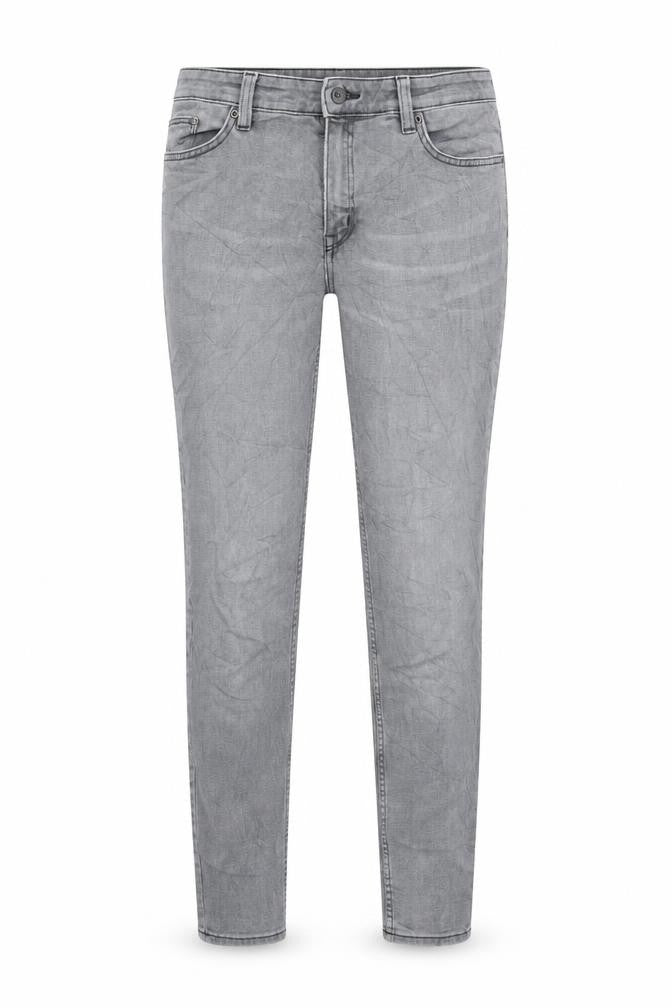 H&M Womens Grey Cotton Skinny Jeans Size 10 L28 in Regular Zip