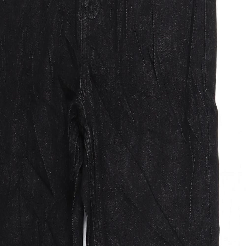 Marks and Spencer Womens Black Cotton Skinny Jeans Size 10 L27.5 in Regular Zip