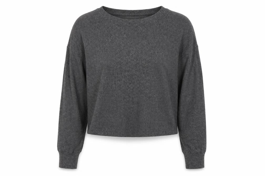 New Look Womens Grey Round Neck Polyester Pullover Jumper Size M