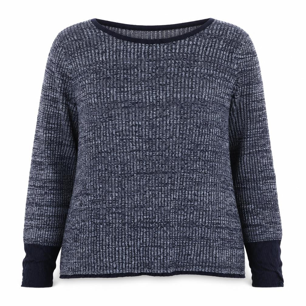 Marks & Spencer Womens Blue Round Neck Viscose Pullover Jumper Size 16