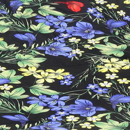 Roman Womens Multicoloured Floral Viscose Basic Blouse Size 12 Off the Shoulder