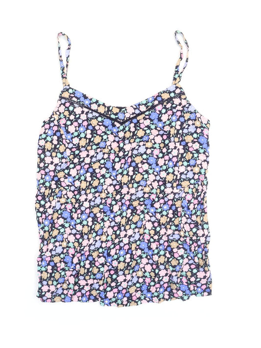 Marks and Spencer Womens Multicoloured Floral Viscose Camisole Blouse Size 8 V-Neck