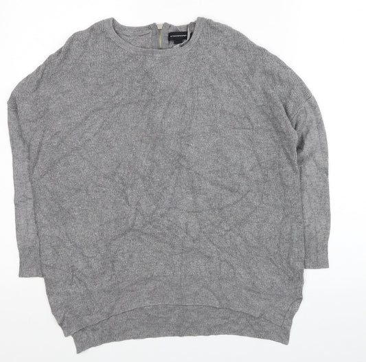 Atmosphere Womens Grey Round Neck Viscose Pullover Jumper Size 10