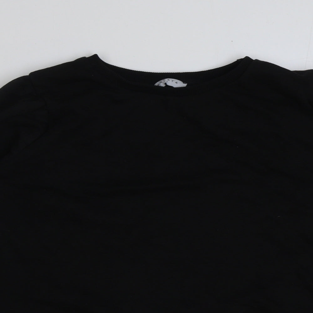 Papaya Womens Black Polyester Pullover Sweatshirt Size 12 Pullover