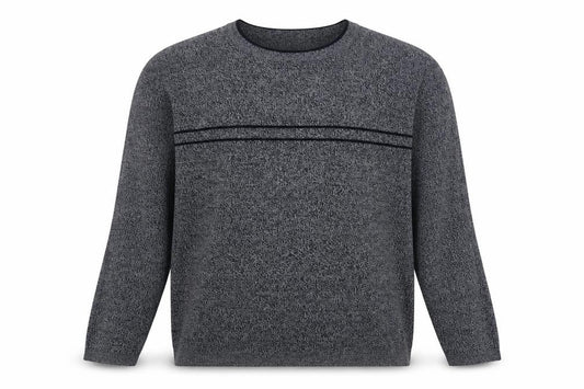 Zantos Mens Grey Round Neck Acrylic Pullover Jumper Size M