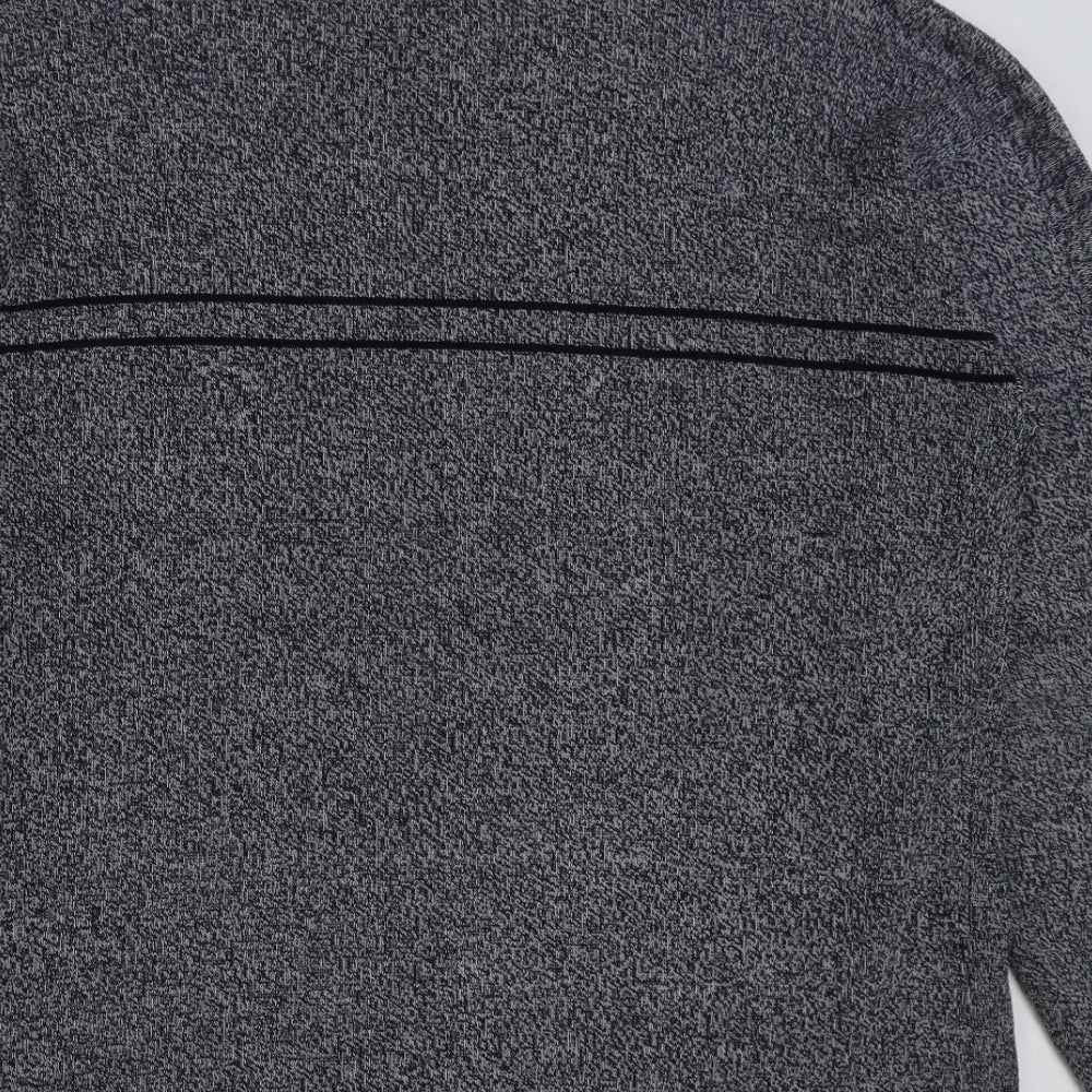 Zantos Mens Grey Round Neck Acrylic Pullover Jumper Size M