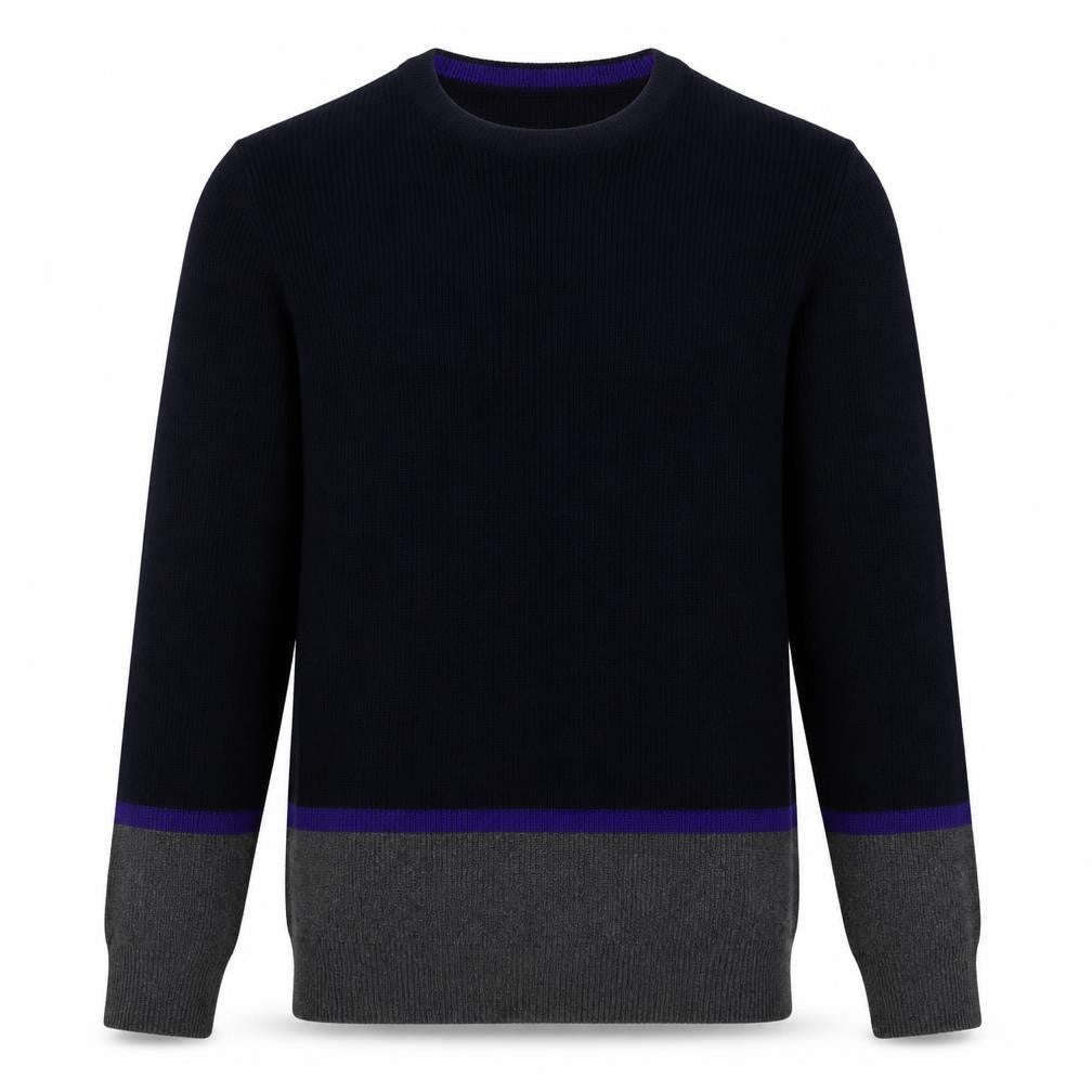 Marks & Spencer Mens Multicoloured Round Neck Polyester Pullover Jumper Size M