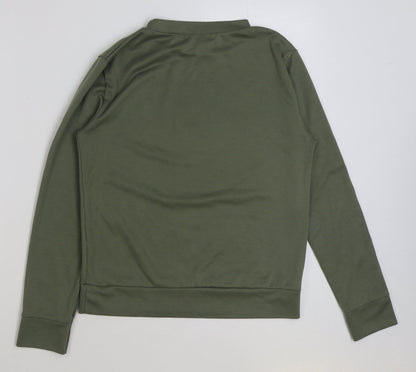 Preloved Feeling Womens Green Polyester Pullover Sweatshirt Size M Pullover - Vogue - Back