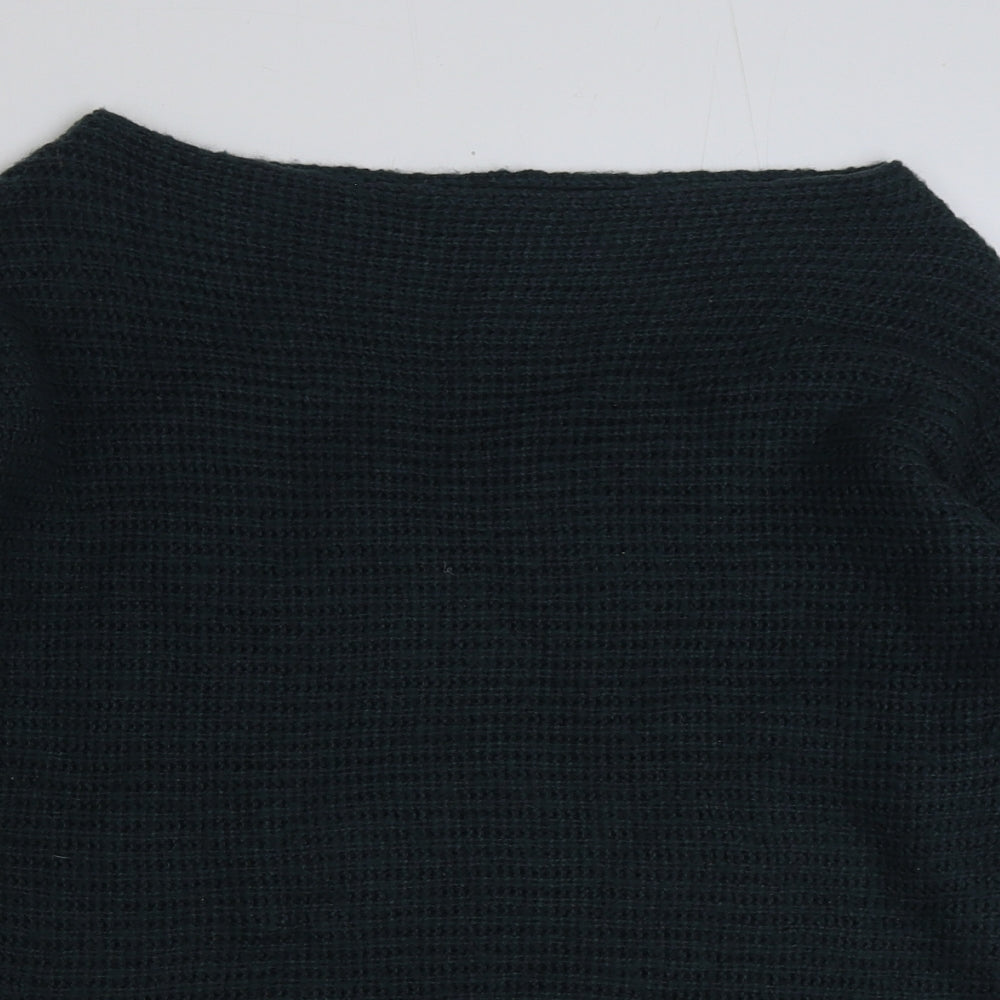 Primark Womens Green Scoop Neck Acrylic Pullover Jumper Size 8