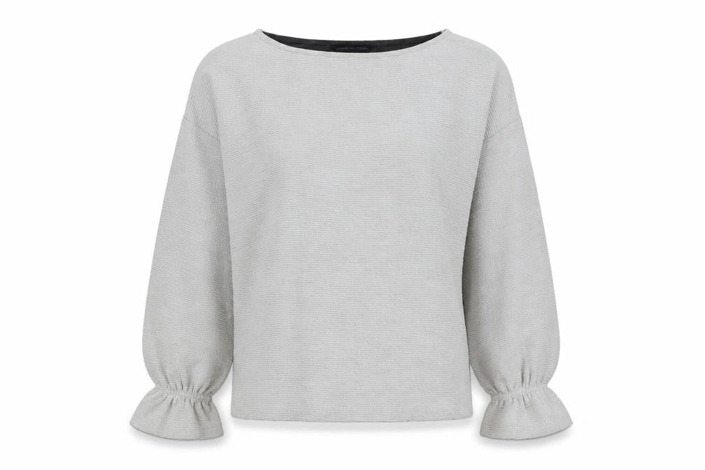 French Connection Womens Grey Polyester Pullover Sweatshirt Size S Pullover