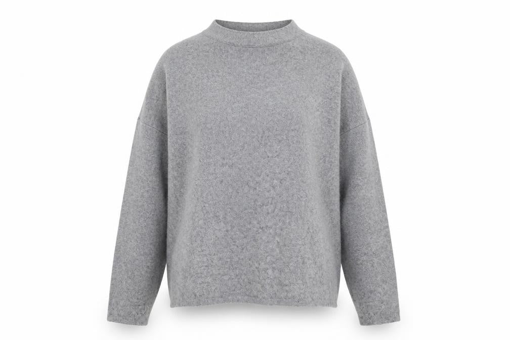 TU Womens Grey Round Neck Polyester Pullover Jumper Size 14