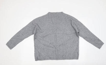 Tu Womens Grey Round Neck Polyester Pullover Jumper Size 14