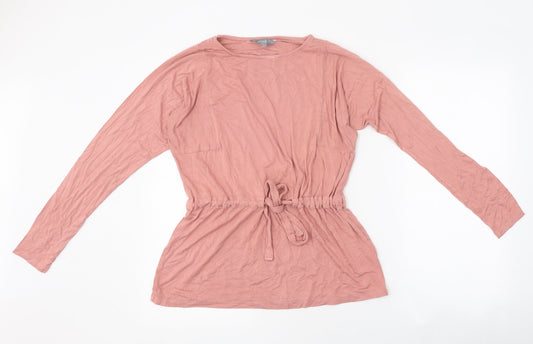 Principles Womens Pink Polyester Basic T-Shirt Size 14 Round Neck