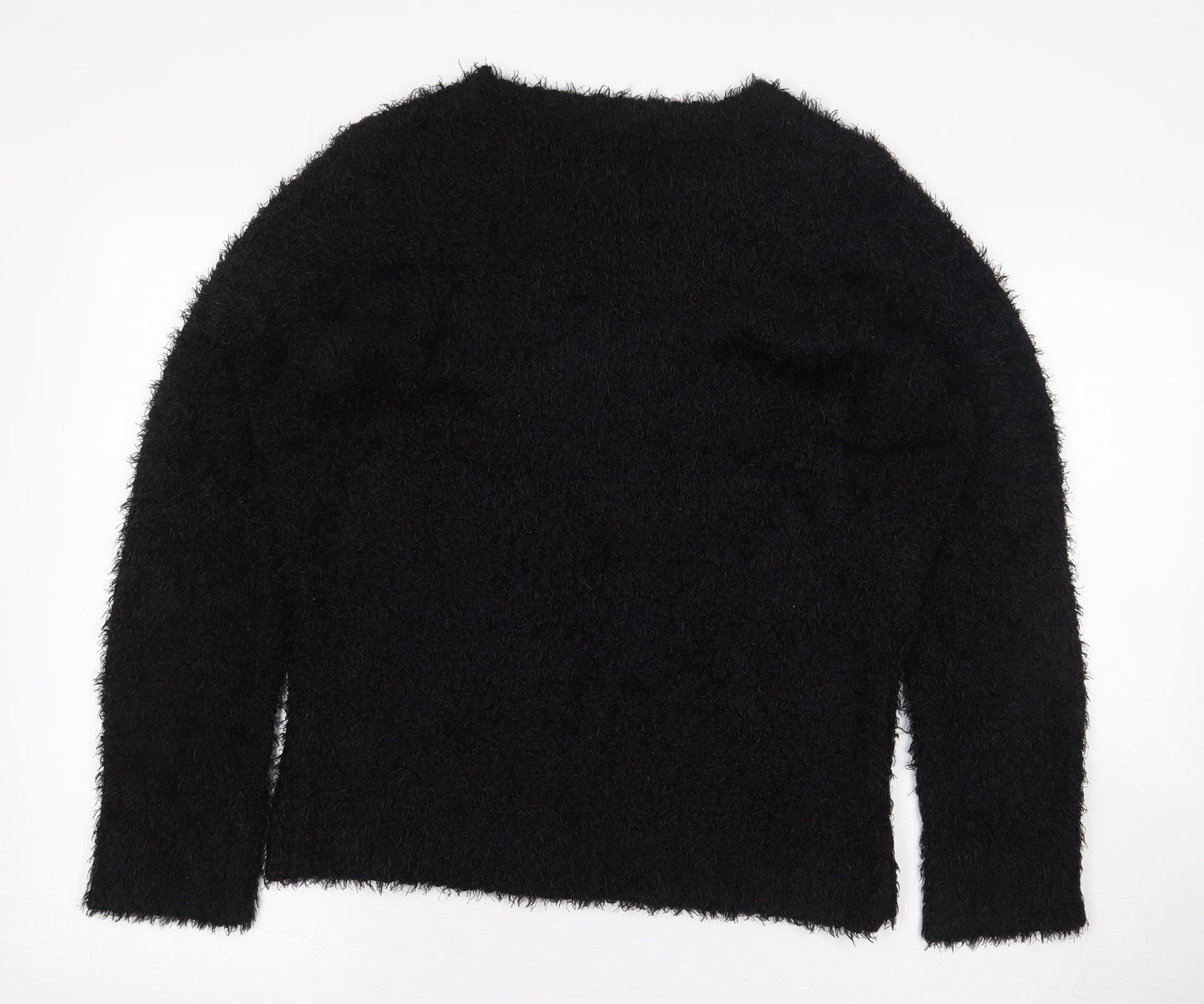 David Emmanuel Womens Black Polyester Pullover Sweatshirt Size M Pullover - Flowers