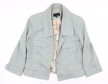 Next Womens Green Jacket Blazer Size 8 Button