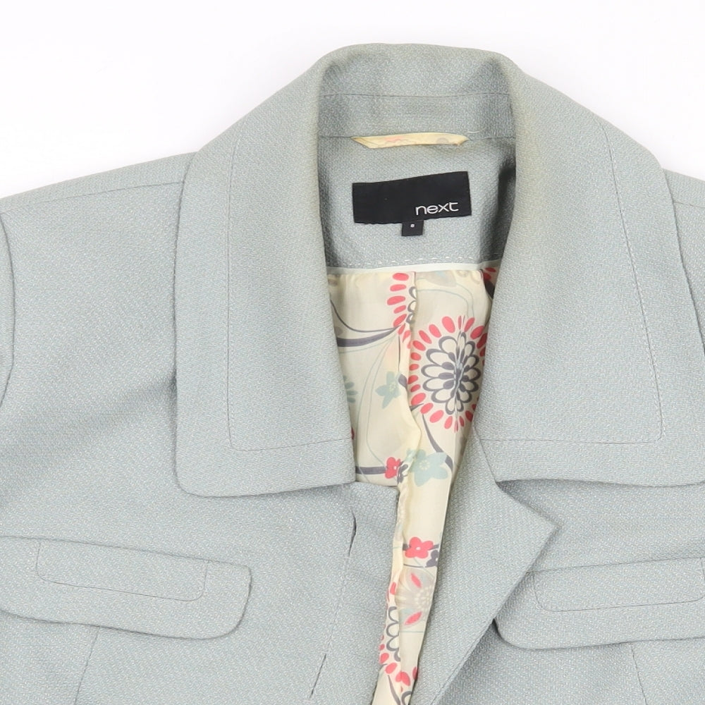 NEXT Womens Green Jacket Blazer Size 8 Button