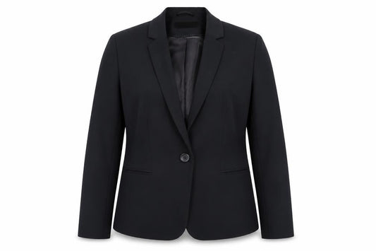 BHS Womens Black Polyester Jacket Suit Jacket Size 12