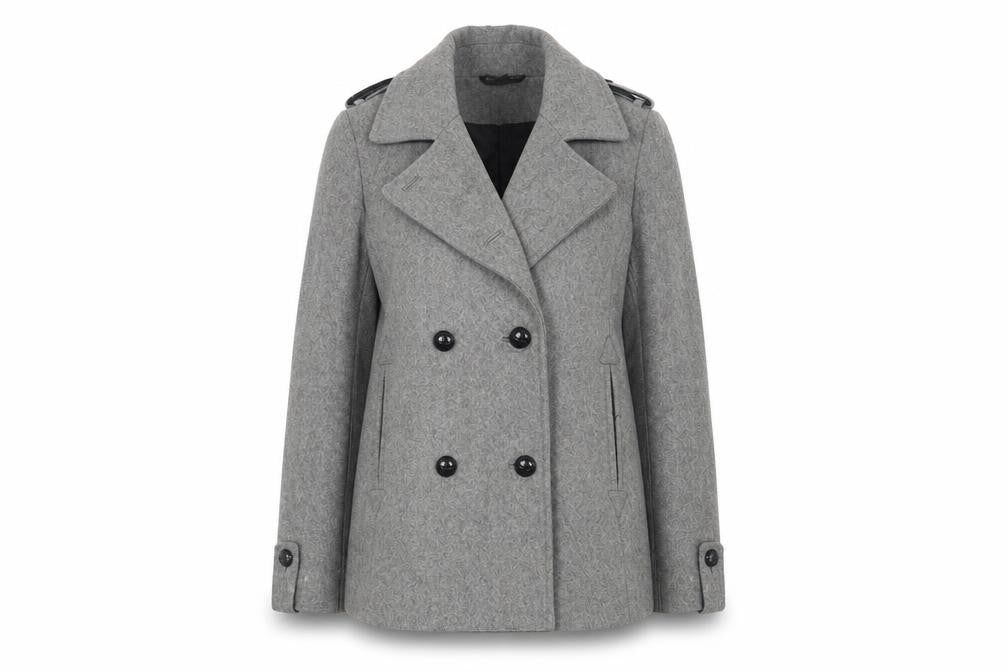 Topshop Womens Grey Trench Coat Coat Size 10 Button
