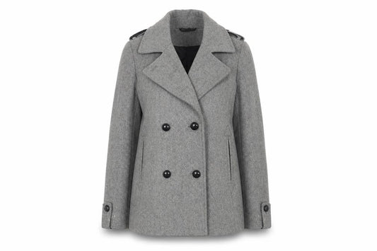 Topshop Womens Grey Trench Coat Coat Size 10 Button