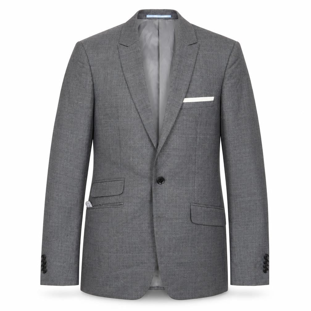 Burton Mens Grey Polyester Jacket Suit Jacket Size 36