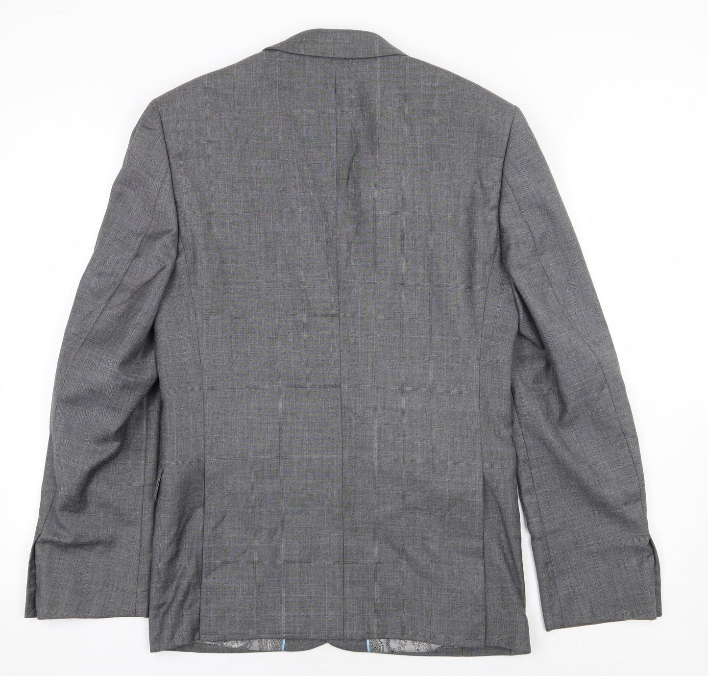 Burton Mens Grey Polyester Jacket Suit Jacket Size 36